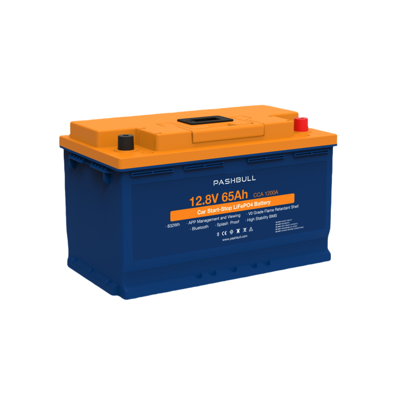 12.8V 65Ah car battery