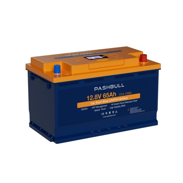 12.8V 65Ah car battery